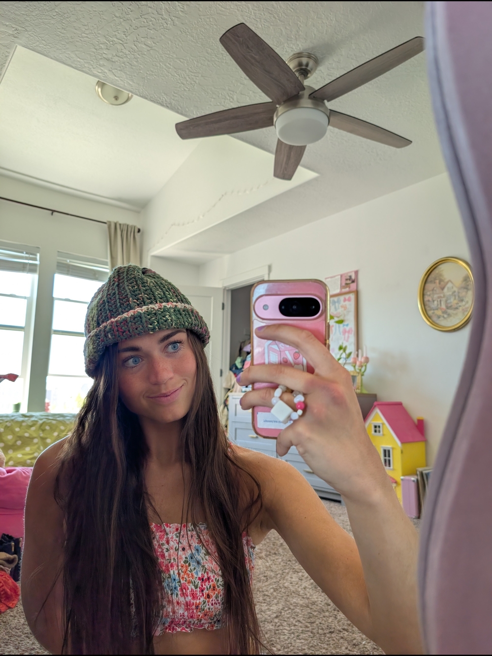 Hand Knit Colorful Beanie